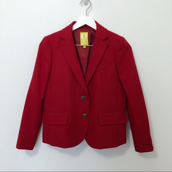 QMack Jackets & Blazers - QMack Red Two Button Blazer